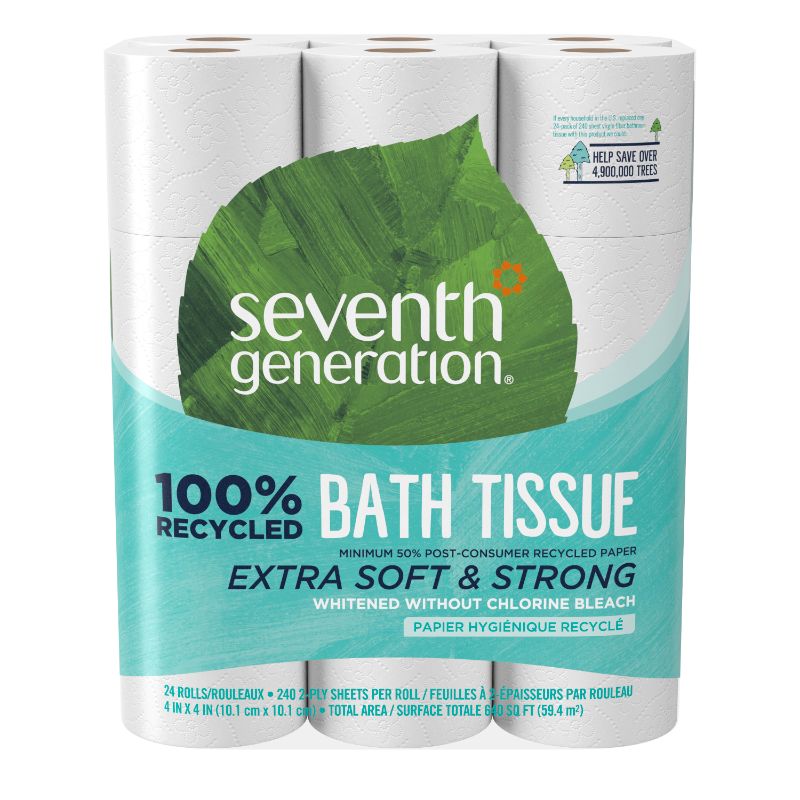 Photo 1 of 2 Seventh Generation White 2-ply Toilet Paper, 24 Rolls