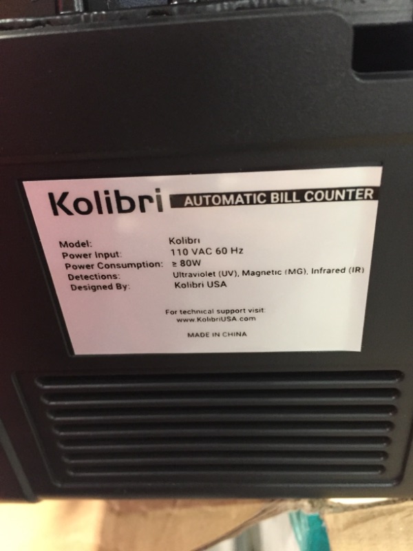 Photo 2 of Kolibri Money Counter with UV Detection