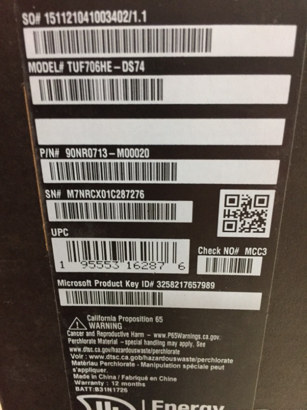 Photo 1 of ASUS - TUF Gaming F17 17.3" Laptop - Intel Core I7 - 16GB Memory - NVIDIA GeForce RTX 3050 Ti - 512GB SSD - Eclipse Gray
