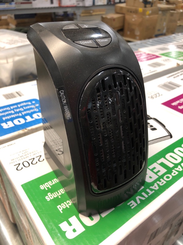 Photo 2 of 350-Watt Wall Outlet Handy Heater, Black
