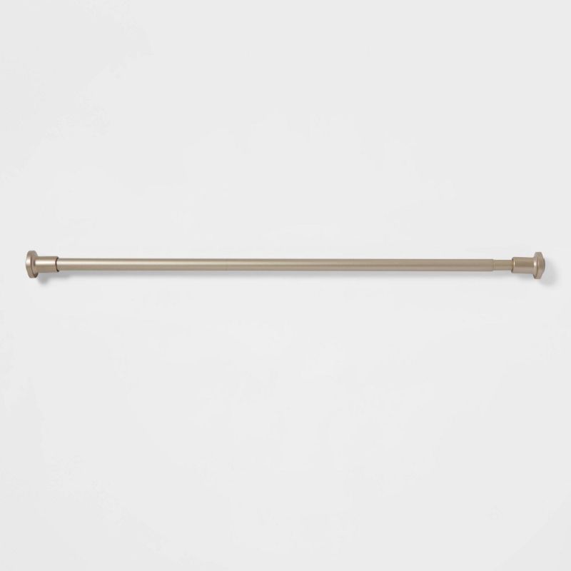 Photo 1 of 72" Tension or Permanent Mount  Cast Style Finial Shower Curtain Rod - Made by Design