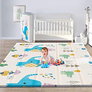 Photo 1 of Gimars XL BPA Free 0.4 in Reversible Foldable Baby Play Mat, Waterproof Foam Floor