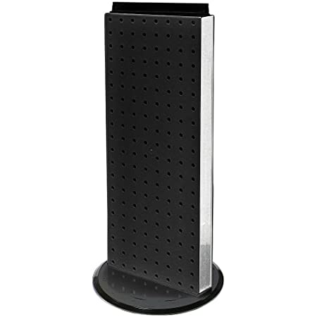 Photo 1 of (MISSING BASE) 
Azar 700508-BLK 8-Inch W by 20-Inch H Revolving Black Pegboard Counter Unit, Black
