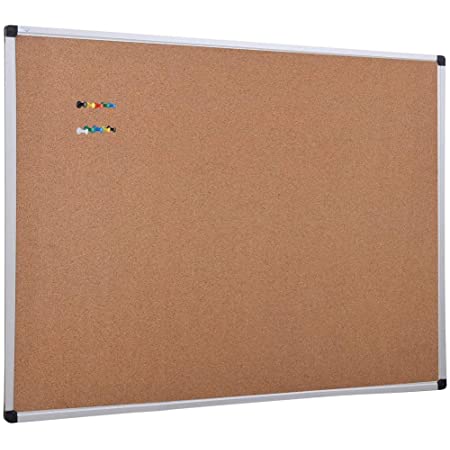 Photo 1 of (BENT BOARD/FRAME)
XBoard Cork Board 48 x 36, Bulletin Board Corkboard with Push Pin for Display and Organization
