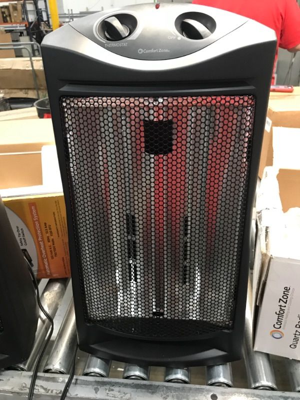 Photo 2 of (NOT FUNCTIONAL) 
Comfort Zone 1500-Watt Electric Quartz Infrared Radiant Tower Heater Space Heater