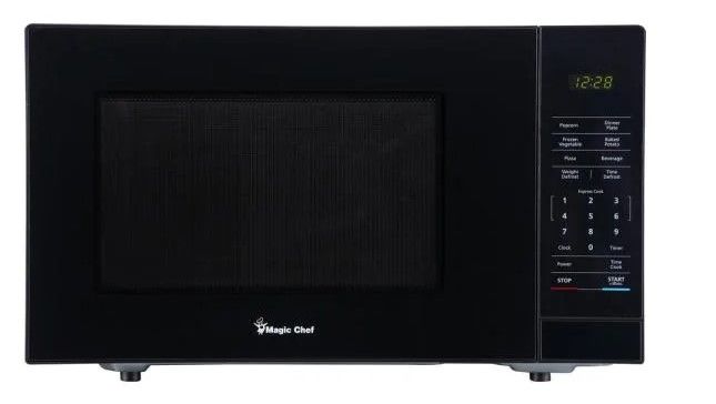 Photo 1 of (BROKEN SIDE) 
Magic Chef 1.1 cu. ft. Countertop Microwave in Black with Gray Cavity