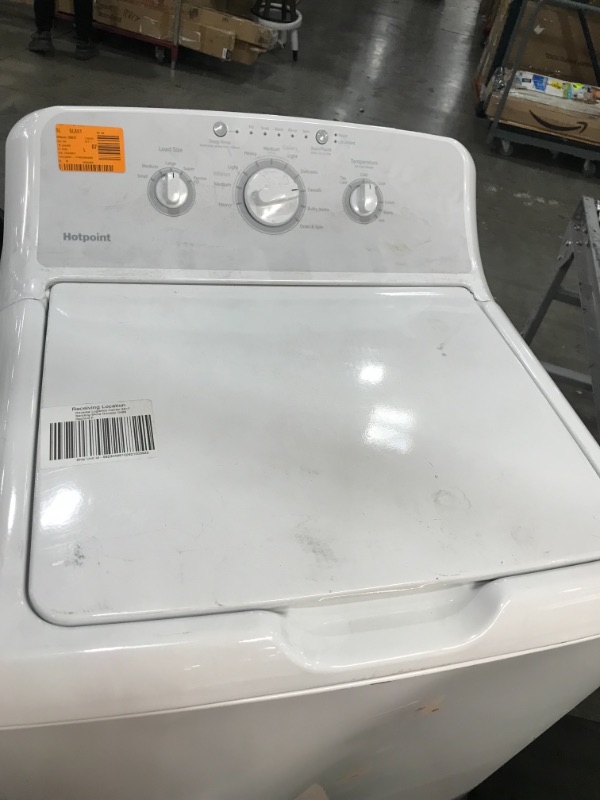 Photo 6 of 3.8 cu. ft. White Top Load Washing Machine with Stainless Steel Tub
