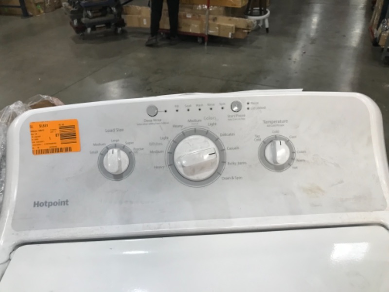 Photo 4 of 3.8 cu. ft. White Top Load Washing Machine with Stainless Steel Tub
