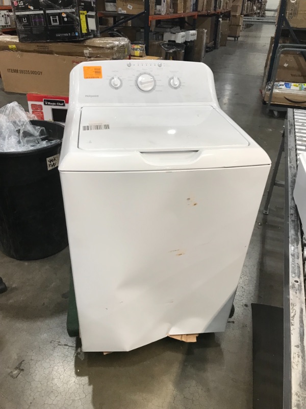 Photo 8 of 3.8 cu. ft. White Top Load Washing Machine with Stainless Steel Tub
