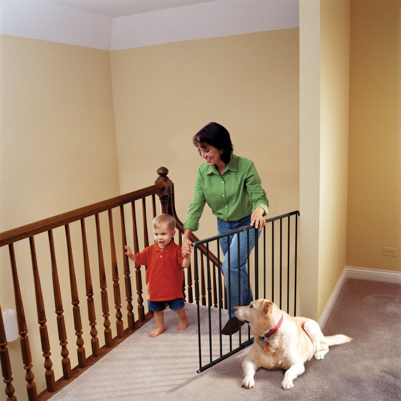 Photo 1 of ]KidCo Command Pet Products Safeway Top of Stairs Pet Gate, White
