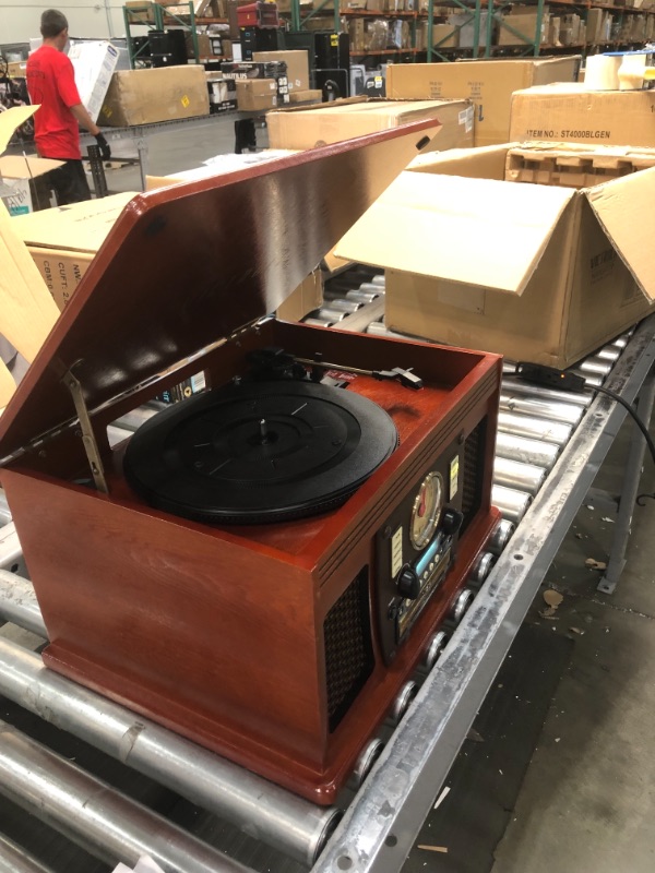 Photo 2 of Victrola 8-in-1 Bluetooth Record Player and Multimedia Center