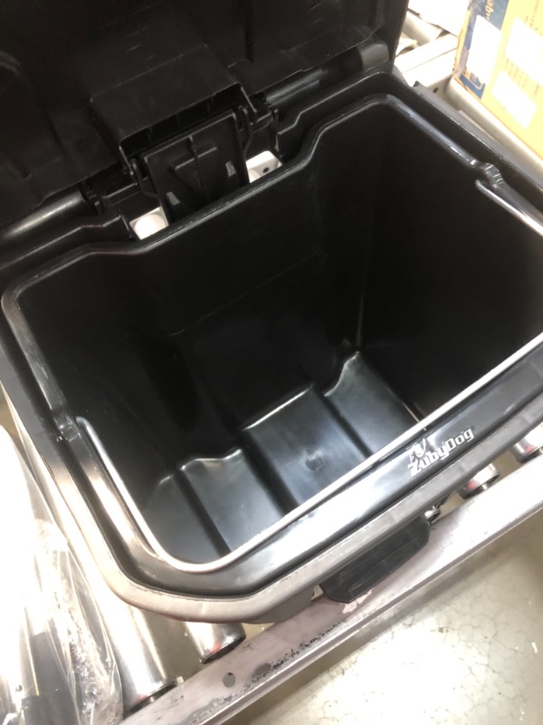 Photo 1 of ZubyDog Dog Poop Trash Can with Lid and Removable Inner Waste Bin for Outdoors. Includes Long Handle, Tray/Rake Design Pooper Scooper - Perfect for Pick-Up on Grass, Dirt, Cement.
