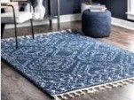 Photo 1 of 6 X 8  RUG BLUE BLACK NULOOM
-BLEACH STAIN 