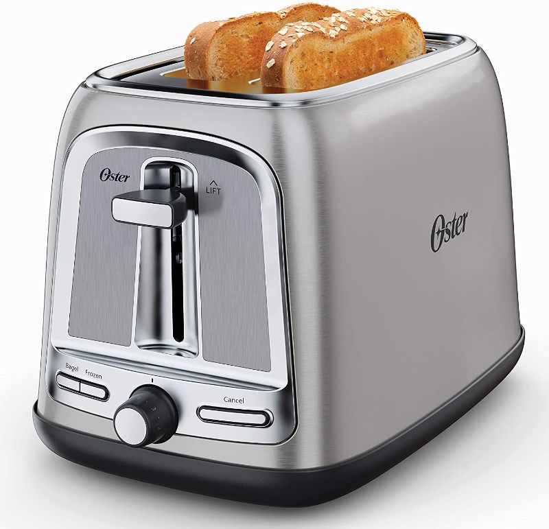 Photo 1 of **USED**
Oster 2-Slice Toaster with Advanced Toast Technology, Stainless Steel
