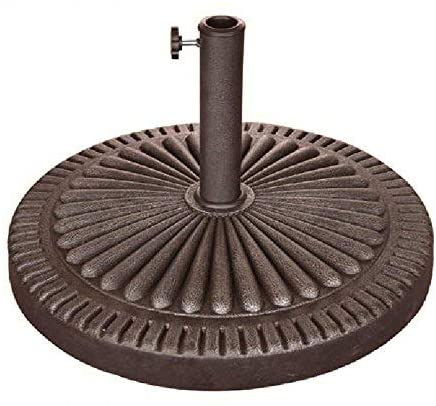 Photo 1 of 66-lb Weather Resistant Umbrella Base in Bronze Resin Finish
