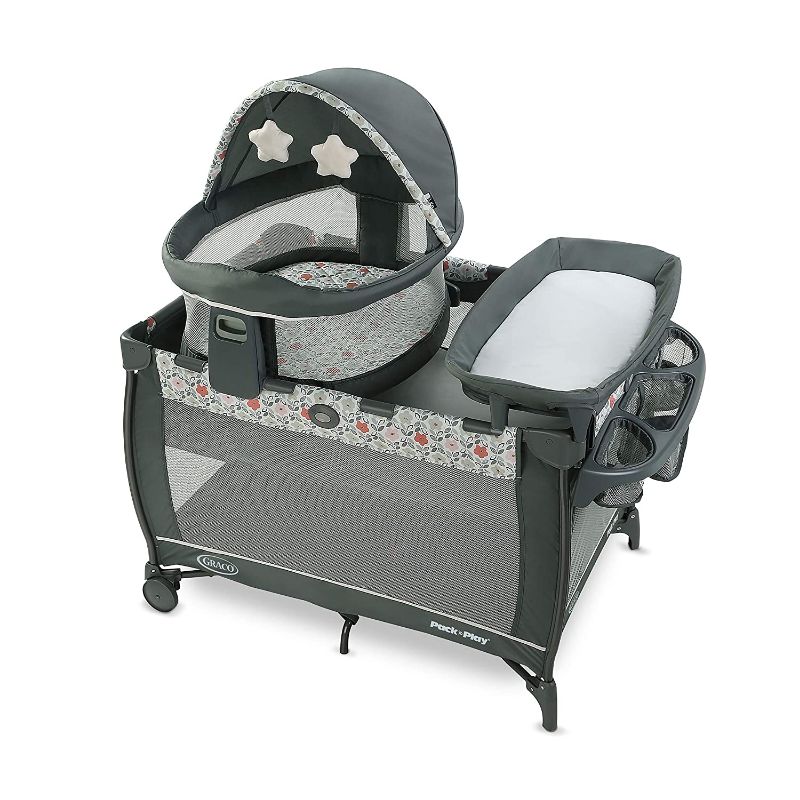 Photo 1 of Graco Pack 'n Play Travel Dome LX Playard | Includes Portable Bassinet, Full-Size Infant Bassinet, and Diaper Changer, Annie
