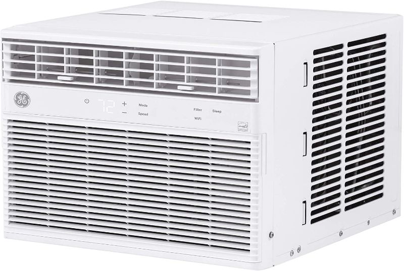 Photo 1 of GE 8,000 BTU Smart Window Air Conditioner, Cools up to 350 sq. Ft, Easy Install Kit Included, Energy Star Certified, White
