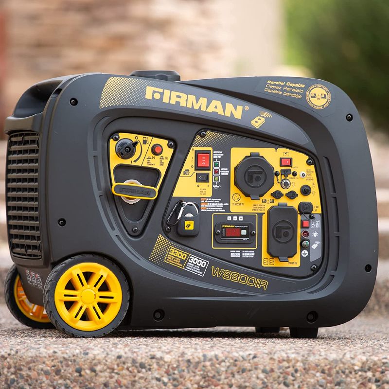 Photo 1 of Firman W03083 3300/3000 Watt Remote Start Gas Portable Generator cETL and CARB Certified, Black
