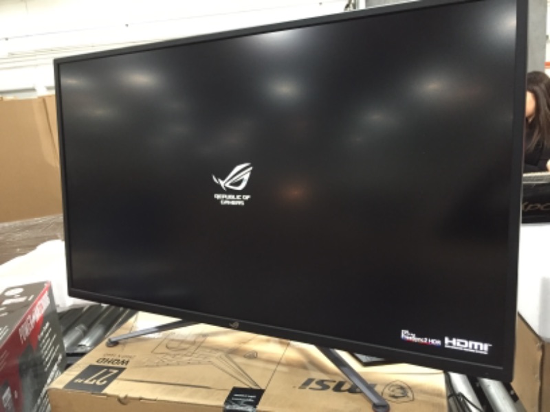 Photo 2 of ASUS ROG Strix XG438Q 43” Large Gaming Monitor with 4K 120Hz FreeSync 2 HDR DisplayHDR 600 90% DCI-P3 Aura Sync 10W Speaker Non-glare Eye Care with HDMI 2.0 DP 1.4 Remote Control
