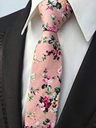 Photo 1 of Secdtie Men's Skinny Tie Fashion Causal Cotton Floral Printed Linen Necktie
