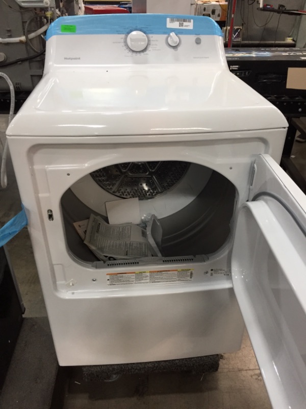 Photo 4 of Hotpoint HTX24EASKWS 6.2 Cu. Ft. White Electric Dryer
