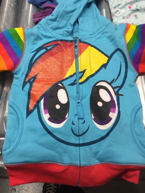 Photo 5 of BUNDLE BAG - 2-10 Years Girls Hoodies Coat Little Pony Rainbow Dash Hoodie, One-piece Swimsuit with Built-in Reusable Swim Diaper and Headband Set
