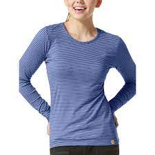 Photo 1 of WonderWink Women's Long Sleeve Striped Tee, NAVY/WHITE
