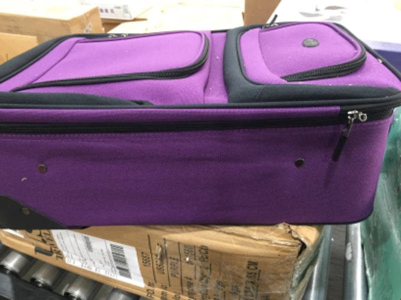 Photo 5 of U.S. Traveler Rio Rugged Fabric Expandable Carry-On Luggage Set, Purple, 2-Piece
