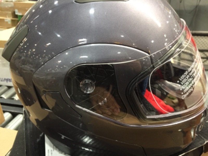 Photo 10 of FreedConn Motorcycle Bluetooth Helmet, BM2-S DOT 2-Way Bluetooth Built-in Communication Range 500M Integrated Modular Helmet, Motorbike Flip-up Helmet Intercom FM Radio Siri (M, Matte Black)
