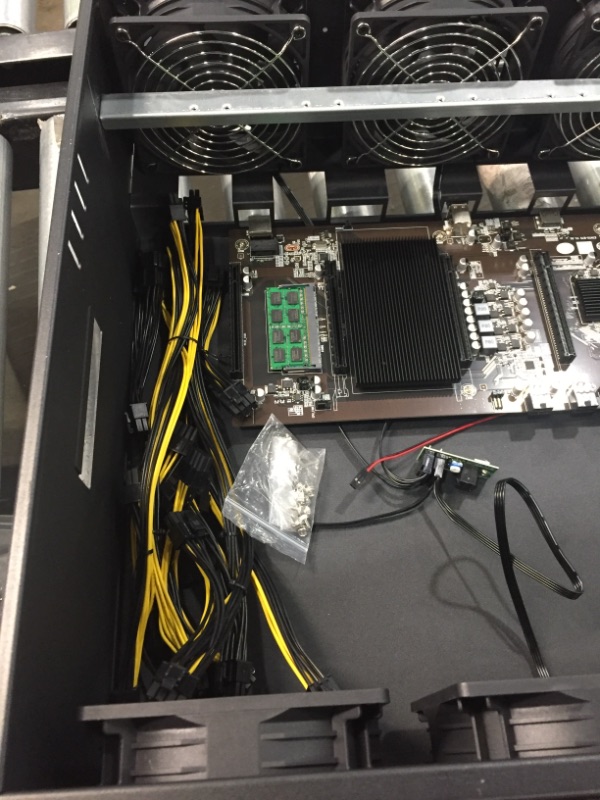 Photo 8 of 8 gpu motherboard case server frame rig gpu case complete with silent power 1800watt
(GPU is Not Included)