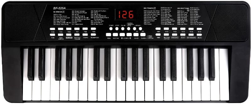 Photo 1 of M SANMERSEN Piano Keyboard for Beginners, 37 Keys Built-in 1200mA Rechargeable Battery Electronic Piano Keyboard Portable Music Piano Keyboard with Mic LED...
