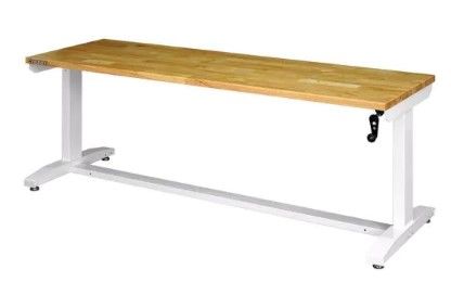 Photo 1 of (DENTED END) 
Husky 72 in. Adjustable Height Work Table in White