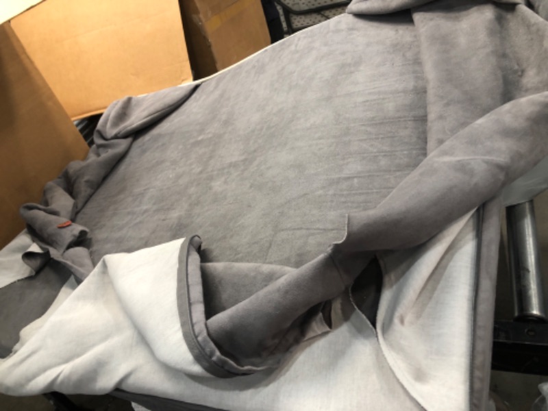 Photo 1 of (DIRTY AND TORN MATERIAL) 
Friends Forever Orthopedic Dog Bed Lounge Sofa Removable Cover 100% Suede Mattress Memory-Foam With Bolster Rim Premium Prestige Edition Pewter Grey, XL 44 x 34"