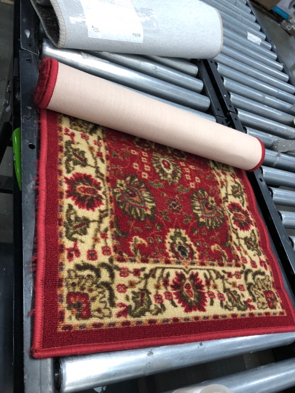 Photo 2 of  Red Persian Floral Oriental Formal Traditional Rug 2x7 (2'3" x 7'3" Runner) Easy to Clean Stain Fade Resistant Shed Free Modern Contemporary Transitional Soft Living Dining Room Rug
