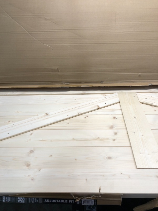 Photo 3 of 30 in. x 84 in. Unfinished British Brace Knotty Barn Door (30, Door+J Shape)
BARN DOOR ONLY