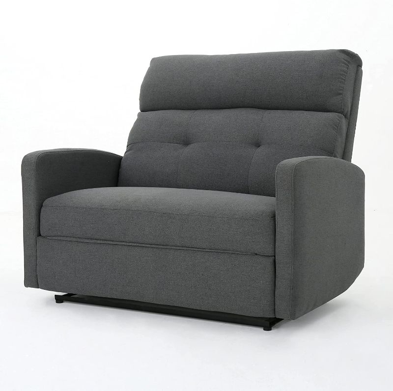 Photo 1 of ***PARTS ONLY*** Christopher Knight Home Halima Fabric 2-Seater Recliner, Charcoal
