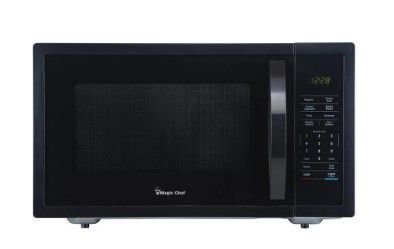 Photo 1 of 1.6 cu. ft. Magic Chef Countertop Microwave in Black with Gray Cavity
