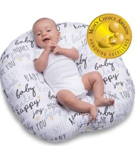 Photo 1 of Boppy Original Newborn Lounger, Hello Baby Black and Gold
