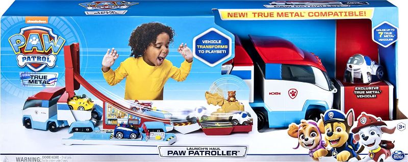 Photo 1 of PAW Patrol, Launch’N Haul PAW Patroller, Transforming 2-in-1 Track Set for True Metal Die-Cast Vehicles
