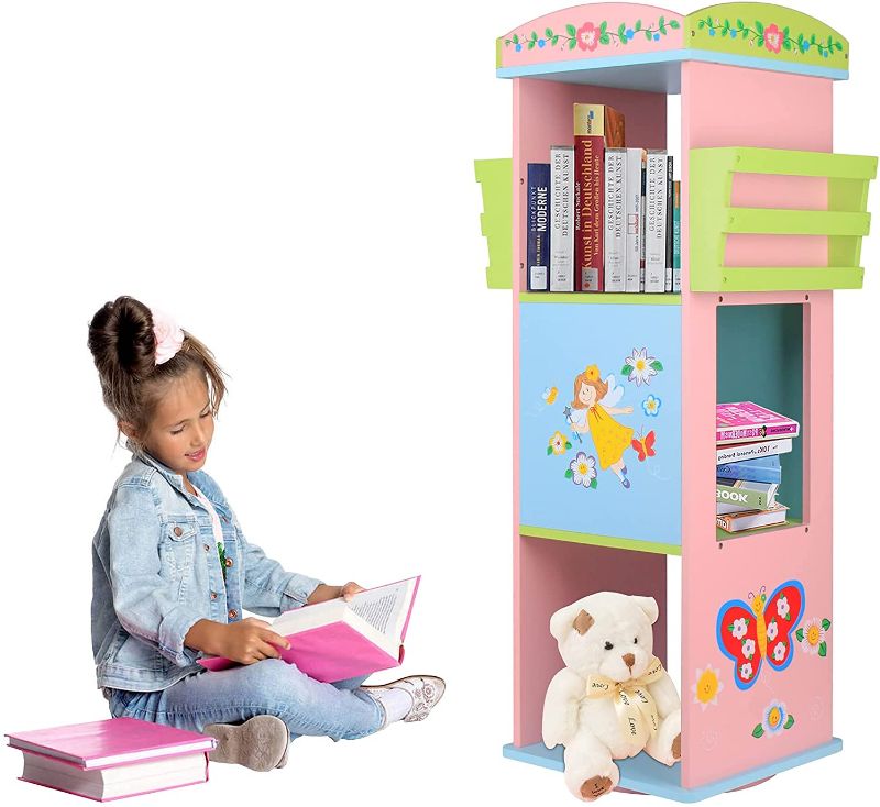 Photo 1 of ** parts only*** AOPARTS Kids 360° Rotating Bookshelf, Kids Bookshelf and Toy Organizer, Toy Organizer, Space-Saving Multi-Functional Shelf Bookcase for Children's Room, Playroom, Living Room (Pink)
