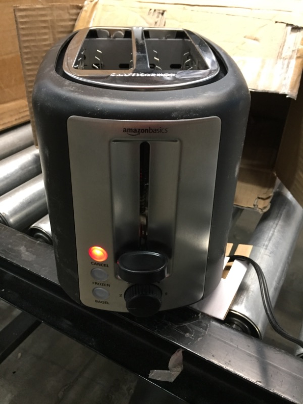 Photo 1 of AmazonBasics 2 Slice Extra Wide Slot Toaster - Black