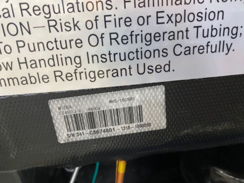 Photo 6 of Midea 4.4 Cu Ft Compact Refrigerator W/ Freezer WHS-160RB1, Black


//MINOR DAMAGE WITH A DENT IN DOOR AND PLASTIC WRAP 