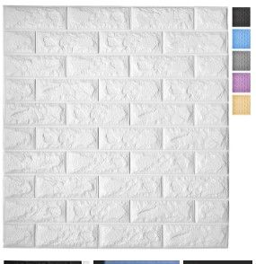 Photo 1 of A06004-Peel and Stick 3D Wall Panels for Interior Wall Decor, Self-Adhesive Foam Brick Wallpaper
