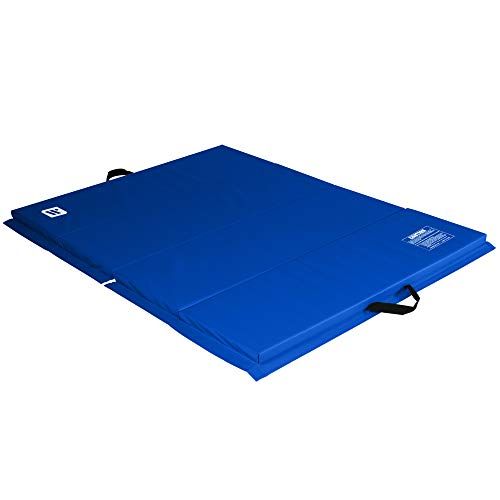 Photo 1 of  Mats 4 ft x 6 ft x 2 in Personal Fitness & Exercise Mat, Lightweight and Folds for Carrying, Blue