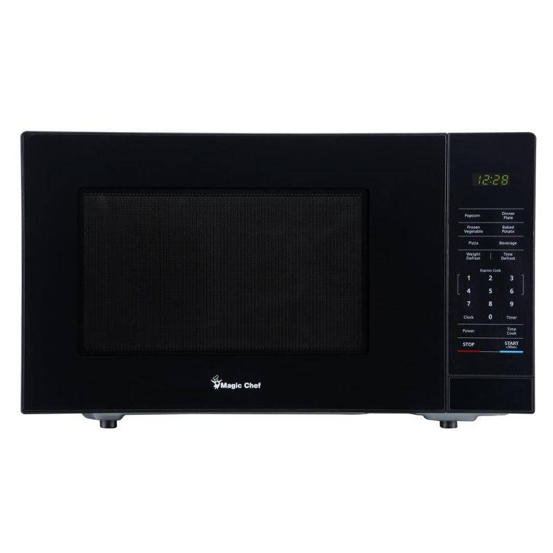 Photo 1 of Magic Chef 1.1 Cu. Ft. Countertop Microwave in Black with Gray Cavity
