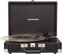 Photo 1 of Crosley Cruiser Deluxe Vintage 3-Speed Bluetooth Suitcase Turntable, Black
