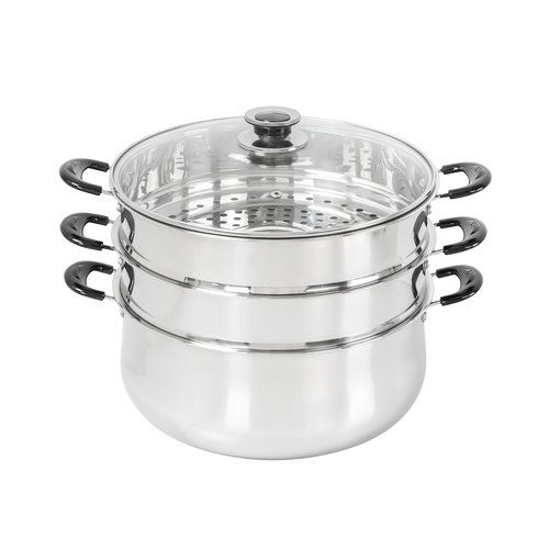 Photo 1 of 30 CM Stainless Steel 3 Tier Steamer Pot Steaming Cookware by Concord NEW
