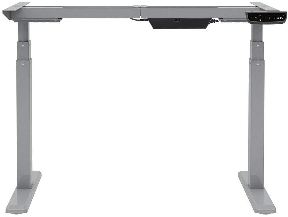 Photo 1 of Monoprice Height Adjustable Sit-Stand Riser Table Desk Frame - Grey With Electric Dual Motor, Compatible With Desktops From 43 Inches Up To 87 Inches Wide -...
