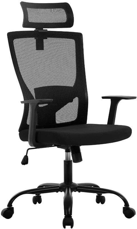 Photo 1 of **incomplete*** Ergonomic Office Chair Swivel Home Office Desk Chair with Head Pillow Breathable Mesh Backrest Adjustable Seat Height Firm Arm Rests Mesh Chair for Working...
