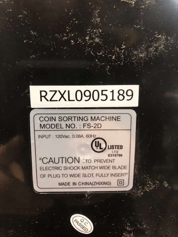 Photo 1 of Fast Sort FS-2D Digital Coin Sorter, Pennies Through Quarters
